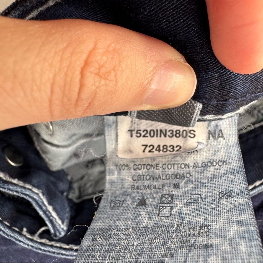 D&G Dolce & Gabbana Low Rise Dark Wash Slim Straight Jeans Size 26 - Picture 8 of 12